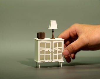 Miniature Dollhouse Cabinet 1/12 Scale STL Files (Digital Download)