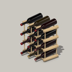 Miniature Wine Rack: 1/12 Scale Dollhouse Diorama (Digital STL File)