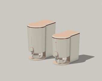 Miniature Rice Bin: 1/12 Scale Dollhouse Furniture STL Files (Digital Download)