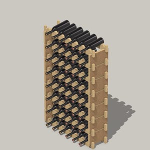 Miniature Wine Rack: Modular Dollhouse Furniture (Digital STL File)