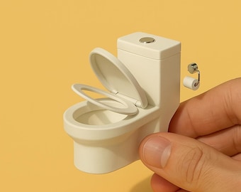 Miniatyrtoalett: Dockhusmöbler i skala 1/12 STL-filer (digital nedladdning)