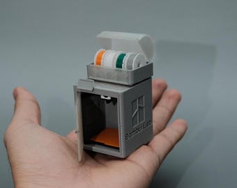 Miniature BambuLab Printer P2S with AMS 1/12 scale for Doll, Diorama - Digital STL files for 3d Printing