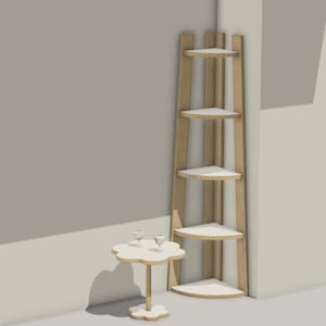Miniature Corner shelf 1/12 scale for Doll Furniture, Doll House - Digital STL files for 3d Printing