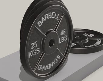 Plaque de poids miniature : équipement de gymnastique pour poupée à l&#39;échelle 1/12 (fichier numérique STL)