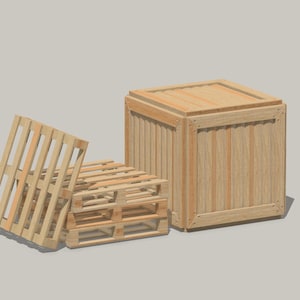 Miniature Storage Unit 1/12 scale for Doll Furniture, Doll House - Digital STL files for 3d Printing