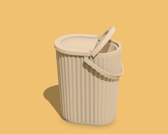 Miniature Bin 3D STL File: 1/12 Scale Dollhouse Furniture