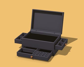 Mini make-updoosje: poppenhuismeubilair schaal 1/12 (digitaal STL-bestand)