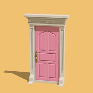 Miniature Fairy Door, Miniverse Door 1/12 scale for Doll Funiture, Doll House - Digital STL files for 3d Printing