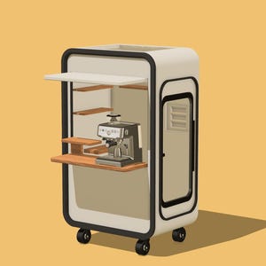 Miniaturowy mobilny wózek sprzedażowy w skali 1/12 do domku dla lalek, dioramy - pliki cyfrowe STL do druku 3D
