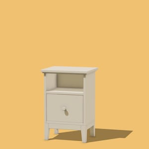 Miniature Bedside Table 1/12 Scale: Dollhouse Furniture STL File