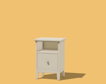 Miniature Bedside Table 1/12 Scale: Dollhouse Furniture STL File