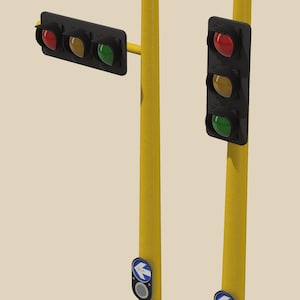 Miniature Traffic Light Pole 1/12 scale for diorama - Digital STL files for 3d Printing