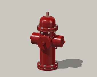 Miniature Fire Hydrant 1/12 scale for diorama - Digital STL files for 3d Printing