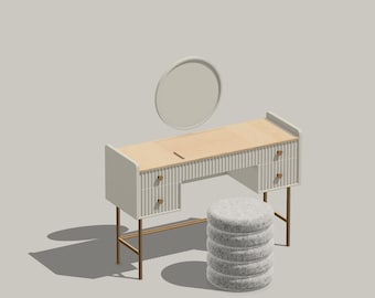 ヴィンテージ シンディ ペディグリー ドレッシング テーブルとスツール