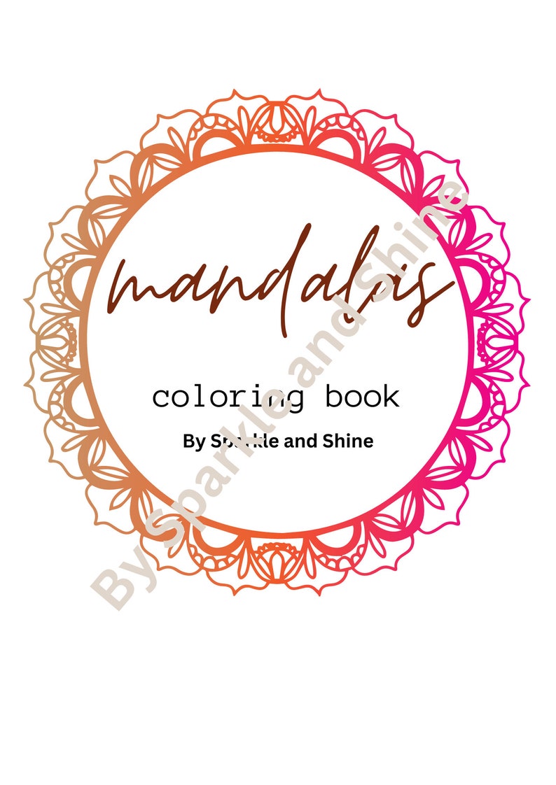 Script Mandala Mandala Coloring Pages Digital Download - Etsy