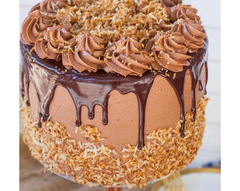 The BEST German Chocolate Cake with Coconut-Pecan Filling | Decadent Chocolate Ganache Cake | Homemade Dessert RECIPE