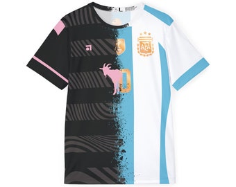 Messi Jersey 10 2024 Erwachsene Argentinien Fußball-Mannschaft Copa America Miami Messi Erwachsene Fan Schwarz Messing Trikot 2024 Geschenk für Messi-Liebhaber