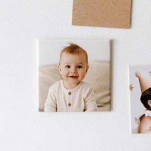 Custom Baby Photo Magnets – Personalized Gift for New Parents, Baby Milestones, First Birthday, Nursery Decor, Party Favors