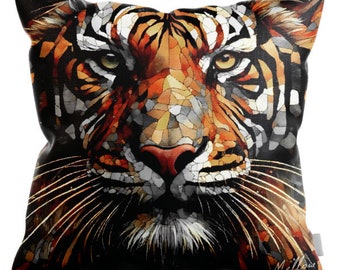 Tiger Portrait Throw Pillow