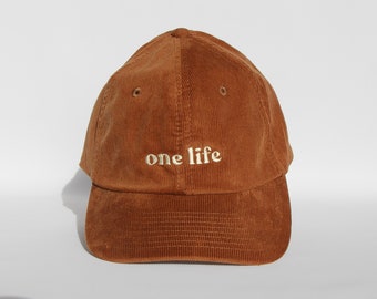 Casquette one life brodée, en velours côtelé, taille unique ajustable