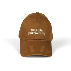 Casquette "fuck the patriarchy" brodée, mixte et ajustable, 100% coton