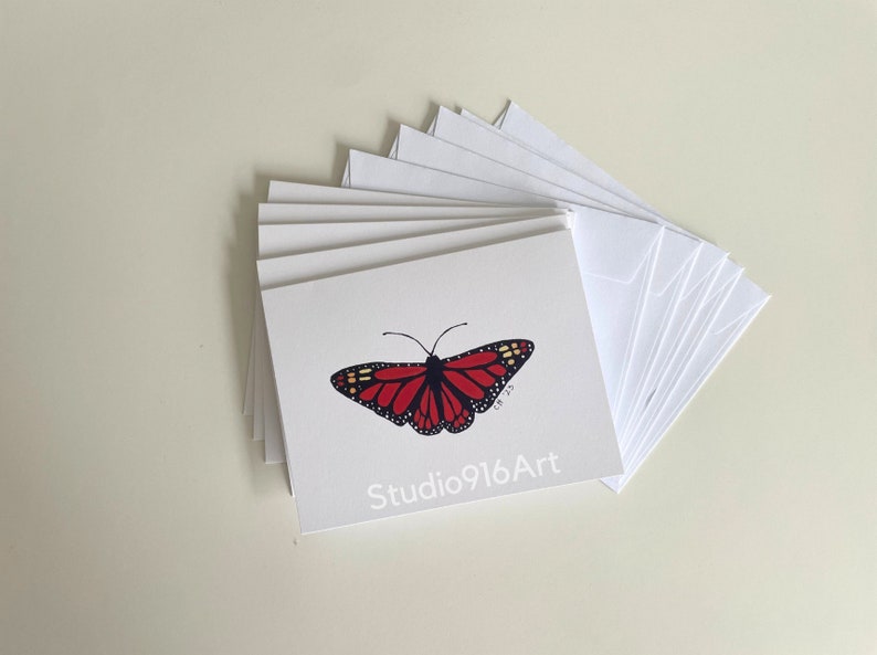 Monarch Butterfly - Blank Note Cards [PACK OF 5, Includes Envelopes] - Etsy