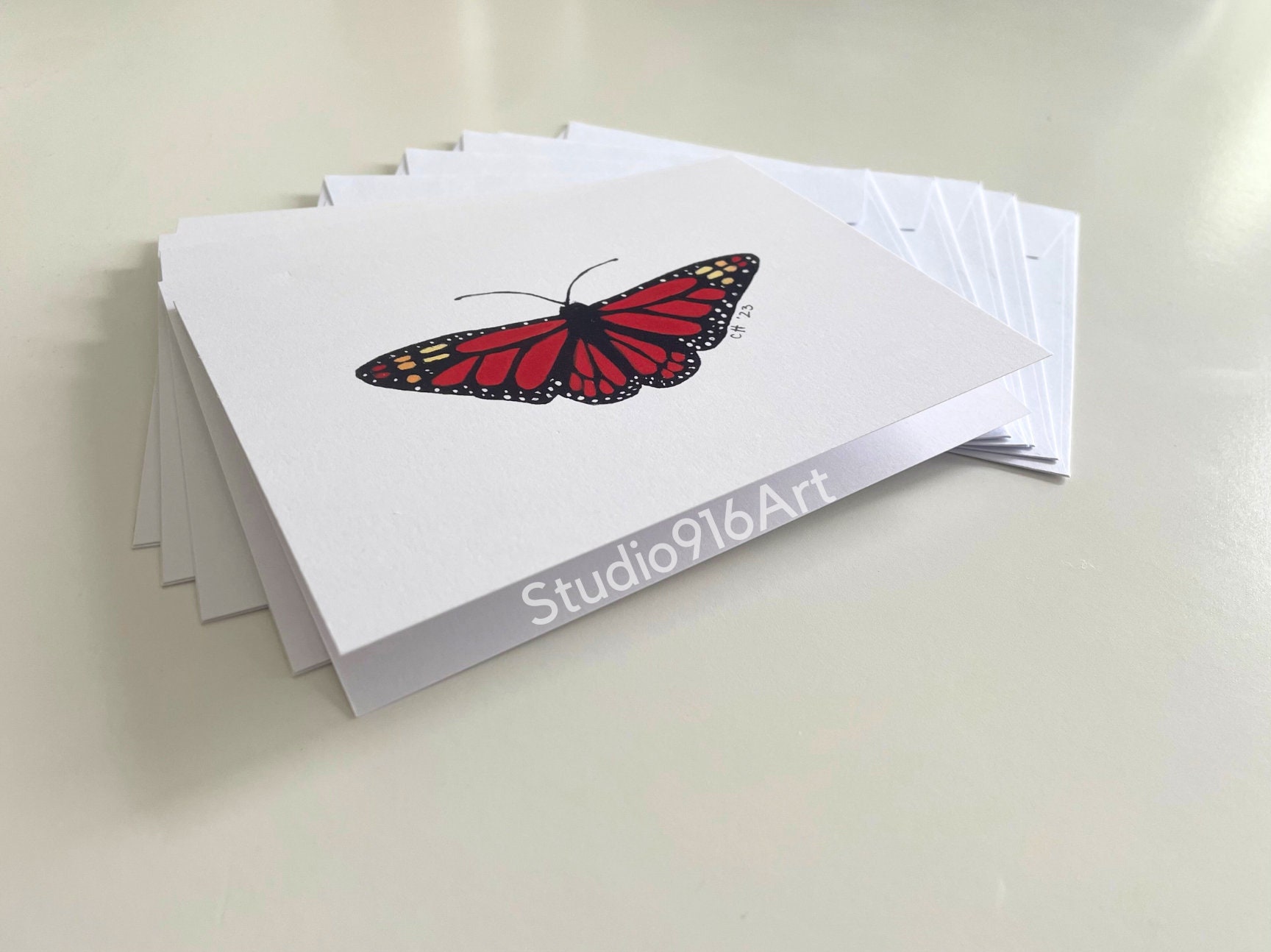 Monarch Butterfly - Blank Note Cards [PACK OF 5, Includes Envelopes] - Etsy