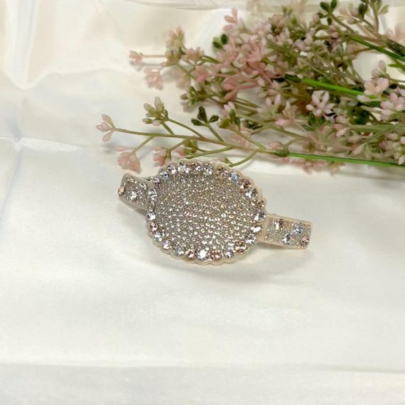New Large crystal hair clip France Amazon.com : Parcelona French Dendrite Large Crystal Brown  main image 2