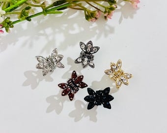 Metal Butterfly Claw Hair Clips: Korean-Made Small Jaw Clips, Set of 2