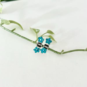 Mini Crystal Flower Hair Claw (set of 2) | Tiny Floral Claw Clips