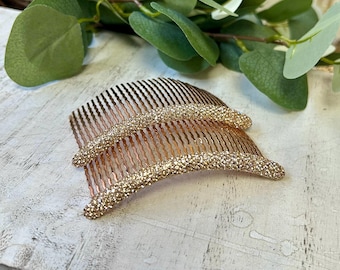 Crystal Hair Comb: Elegant Korean Updo Accessory, Vintage French Twist Grip