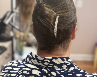 Metal Crystal Hair Comb Clip: Elegant Updo Accessory