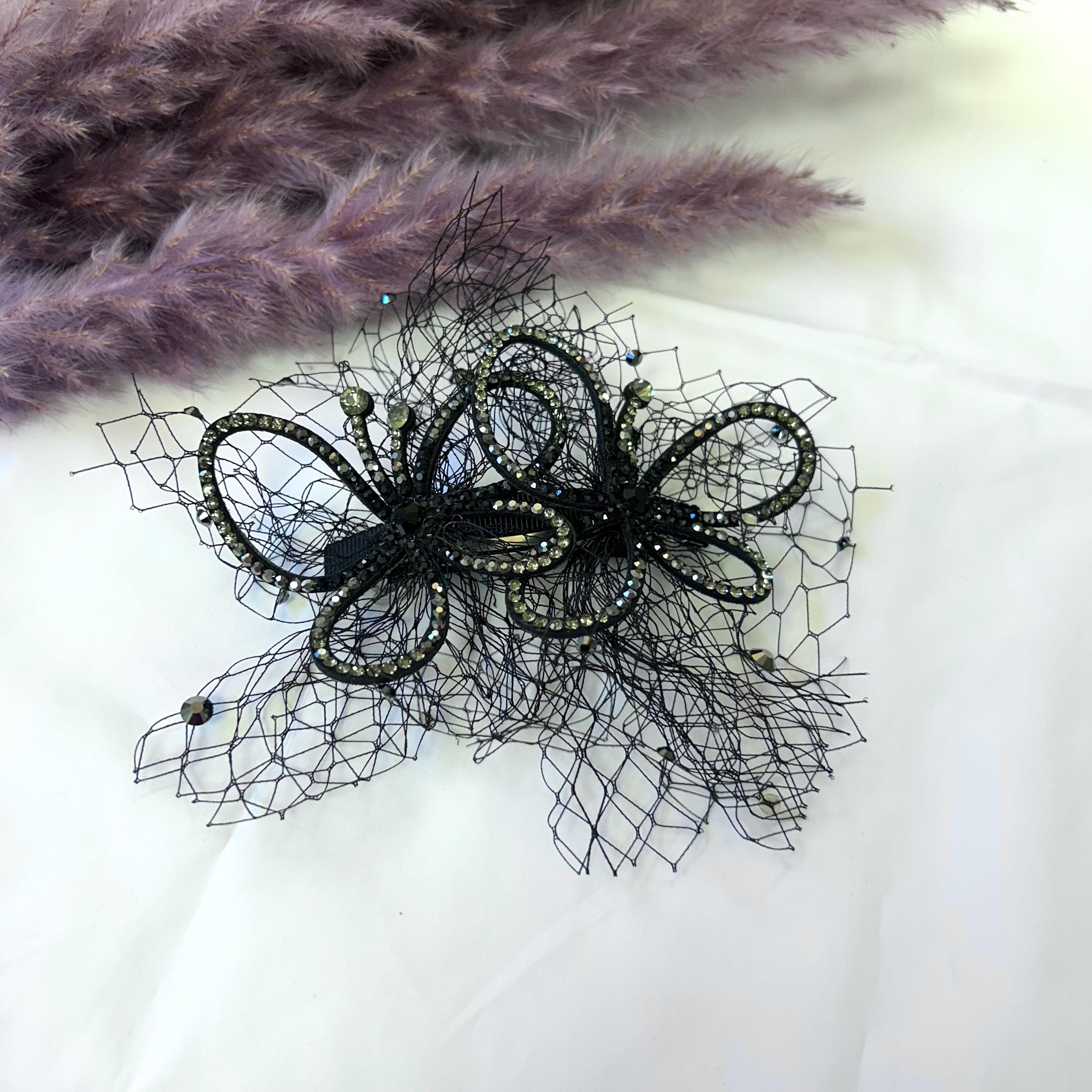 Black Lace Headpiece - Etsy
