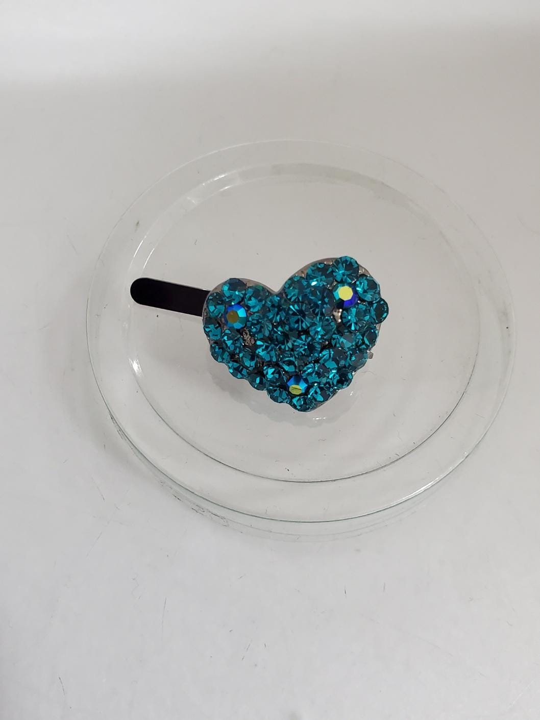 4 Fermagli Capelli A Cuore Con Strass Per San Valentino – Glitter Smaltato – Regalo Per Donne E Ragazze