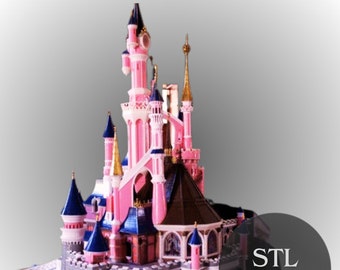 Dsnyland Castle High Detail Digital STL File Digital Model Printable File