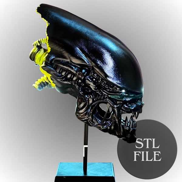 Xenomorph Alien Head Digital STL File Digital Model Printable File