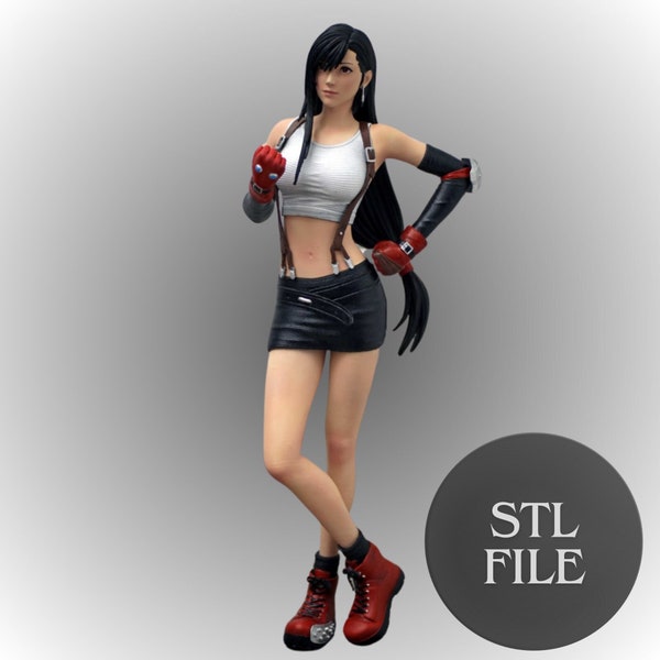 Tifa Lockhart Estatua Archivo STL Digital Modelo Digital Archivo Imprimible