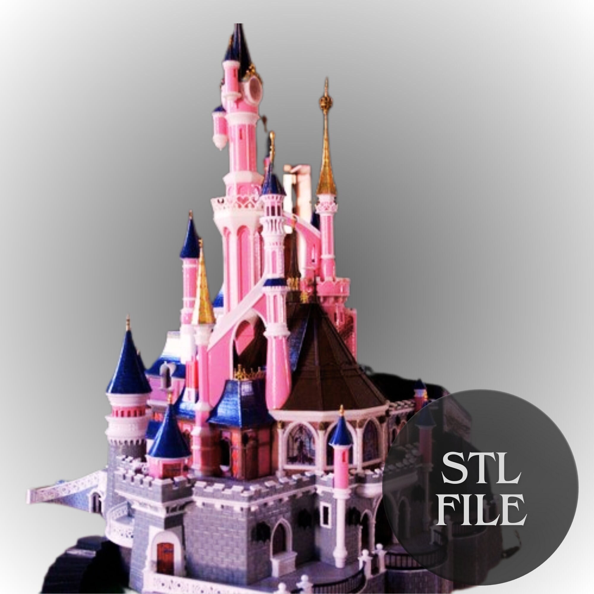 Dsnyland Castle High Detail Digital STL File Digital Model