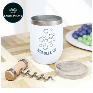 Bubbles Up Wine Tumbler Jimmy Buffett Song Lyrics Merch Parrot Head Gift Christmas Birthday Anniversary Cocktail Margaritaville Merch Gift