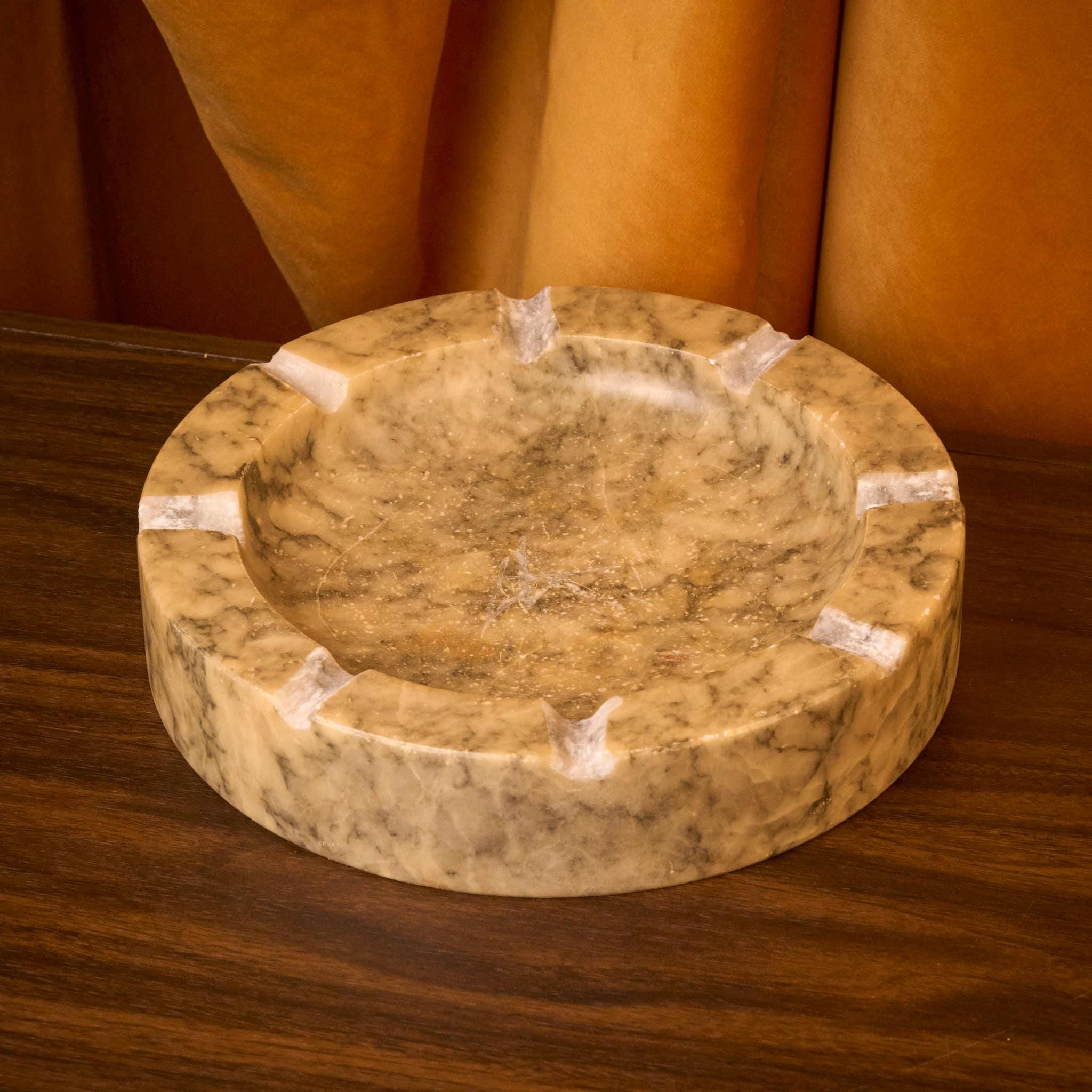 Vintage Marble Ashtray Large - Etsy