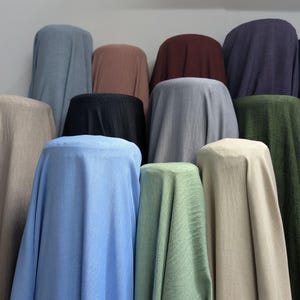 Tessuto di lino naturale, non lavato, larghezza 59 pollici, canapa, iuta di alta qualità, fodera per cucito in rayon, ricamo, 1 metro di tessuto