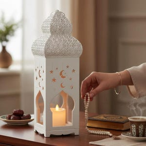 Ramadan Lantern STL, Mosque Style 3D Print File | LED Candle Holder