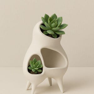 多肉植物用プランターの3Dプリントモデル｜デジタルSTLファイル