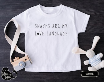 T-shirt Les collations amusantes sont ma langue d'amour