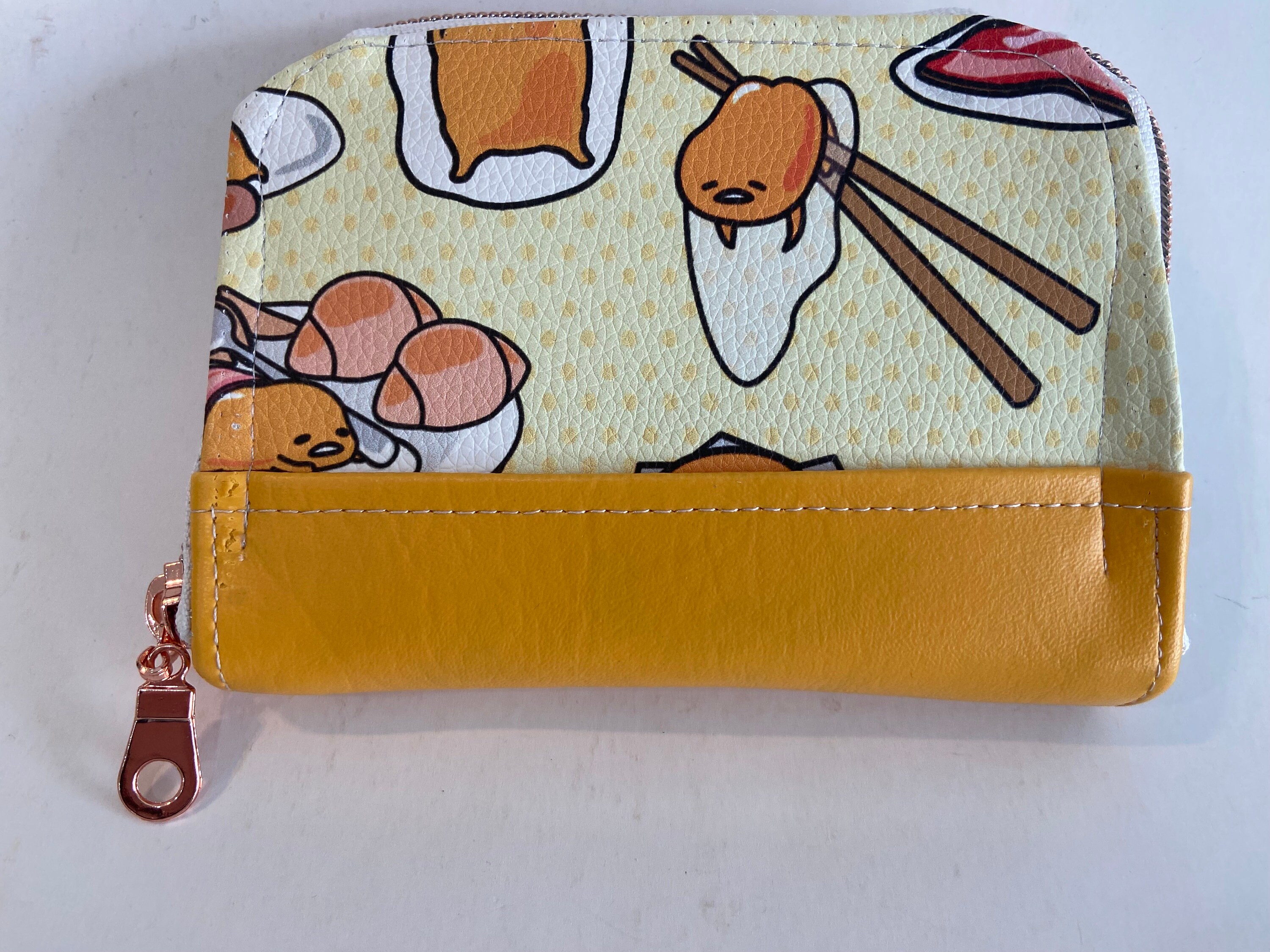 Lazy Egg Yolk Wallet Mia Small Zip Around Bifold Wallet Yellow 8 Slot