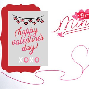 Happy Valentines Day Card Banner, XoXo