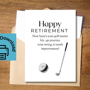 Carte Kit de golf Bonne retraite