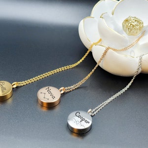 Personalisierte Urne Halskette: Gravur Urne Schmuck, Haustierschmuck