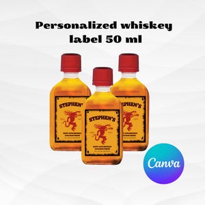 May include: Three small bottles of whiskey with personalized labels. Each label features a red dragon design and the text "STEPHEN'S" with the words "RED HOT" printed below. The labels also include the text "HAPPY 40TH BIRTHDAY LOVE FROM FRIEND".