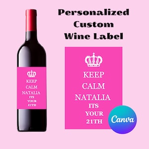 Personalised Prosecco Champagne Wine Digital Label Sticker perfect Gift for Birthday Anniversary Funny Novelty